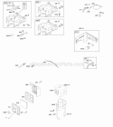Air Cleaner Controls Exhaust System Governor Spring Diagram and Parts List for 12K332-0110-01  Briggs and Stratton Engine